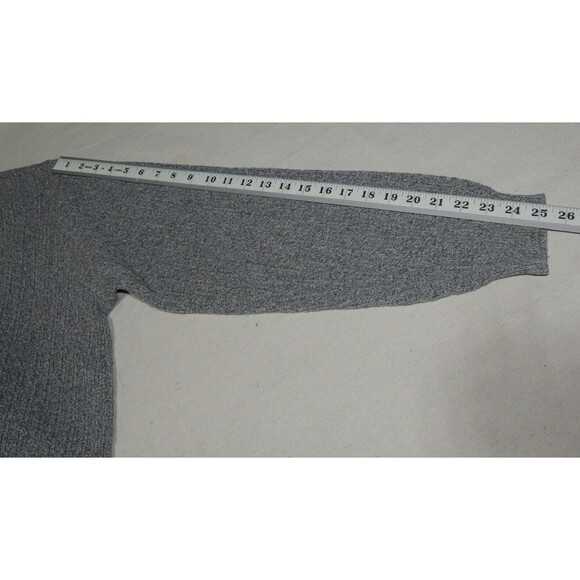 Oscar De La Renta Waffle Knit 1/4 Zip Gray Cotton Blend Sweater Sz. X-Large - Picture 7 of 8